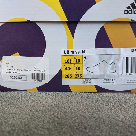 (SOLD) Adidas Ultra boost Missoni Clima "Oreo" - Picture 5 of 5